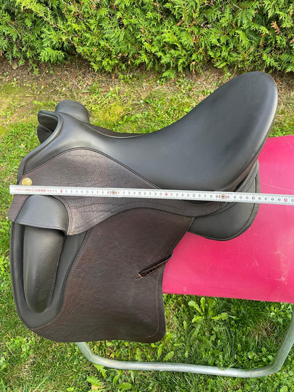 Sommer Novalis 17,5" mocca Kroko Lack Dressursattel [NEU], Pferdesattel Shop